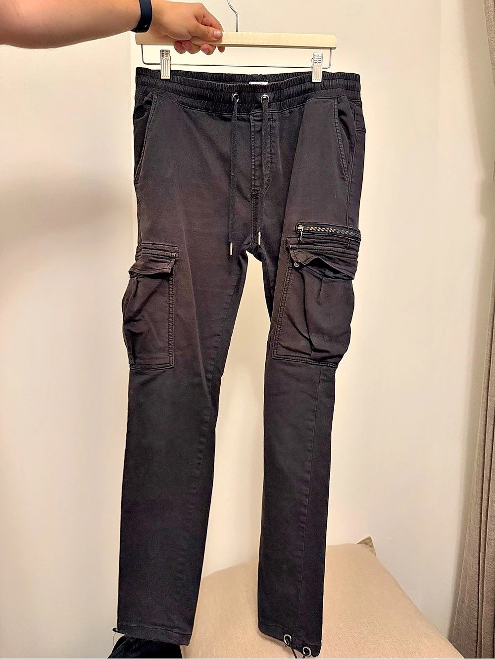 Black Cargo Pants Kuwallatee Large